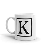 Letter K Border Monogram Coffee Tea Cup Mug, Mug, $ 17.50, A Moment Of Now™